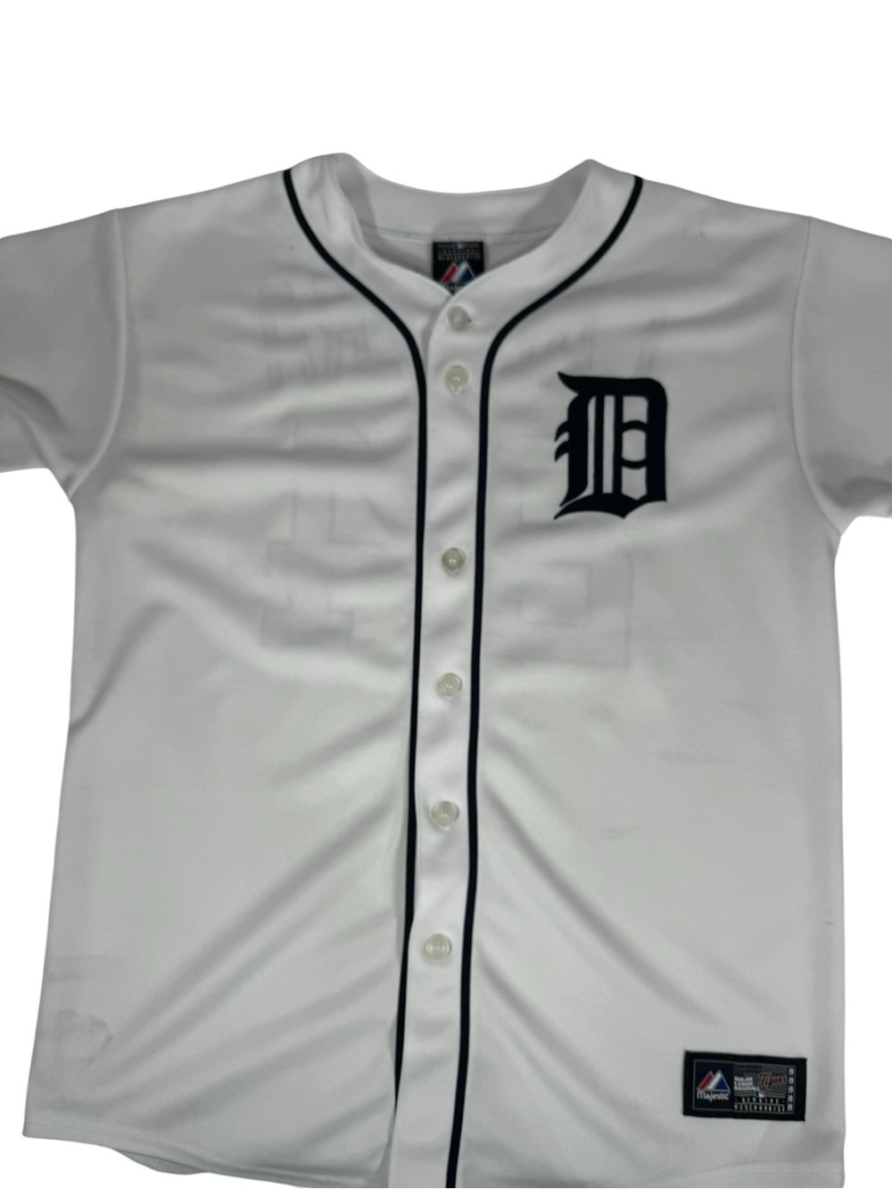 Miguel Cabrera Tigers Jersey Majestic White Youth XL MLB